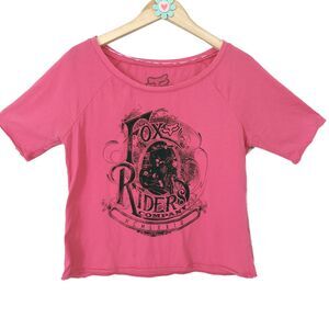 FOX Racing Small T-shirt Short Sleeve Oversized Pink Graphic Tee